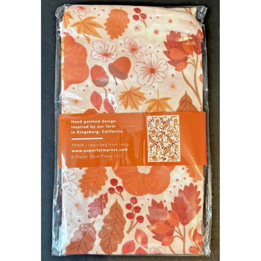 Set of 3 Tea Kitchen Dish Towel Halloween Fall Leaves Candy Boo Trick or Treat